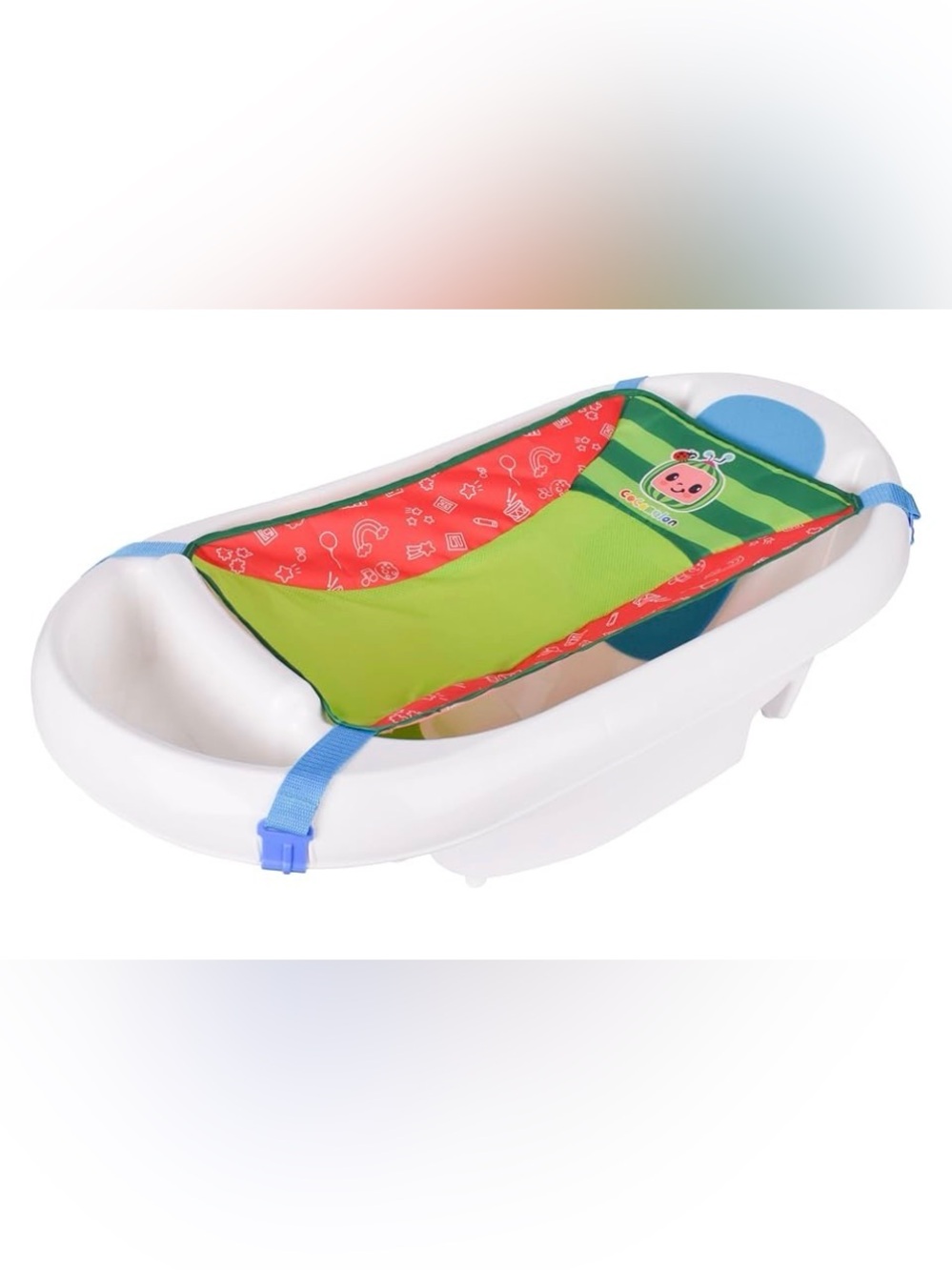 CoComelon 0-24 Month 3-in-1 Baby Bathtub W/Removable Sling, Drain and Storage